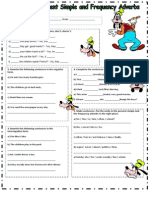 Present Simple and Frequency Adverbs Worksheet 7 Básico