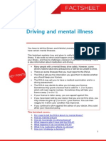 Driving and Mental Illness Factsheet