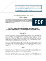 Loi N°49-99 Relative À La Protection Sanitaire Des Élevages Avicoles, Au Contrôle de La Production Et La Commercialisation Des Produits Avicoles