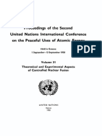 Proceedings of The Second UN International Conference On The Peaceful Uses of Atomic Energy