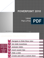 Microsoft PowerPoint 2010-Lesson 7 Plan Presentation