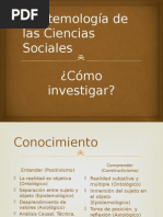 Epistemología de Las Ciencias Sociales