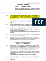 Reglamento Academico Unprg - Resolución Nº560-R