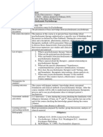 Syl 1415 Psychodynamic Psychotherapy