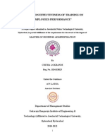 CD-8-Project On EffecProject On Effectiveness of Training On Employees Performancetiveness of Training On Employees Performance