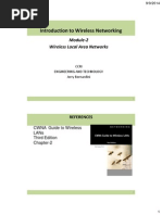 Introduction To Wireless Networking: Module-2 Wireless Local Area Networks