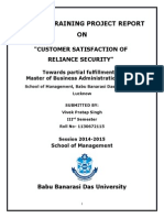 Customer Satisfaction of Reliance Security