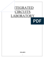 Integrated Circuits Laboratory: Syllabus