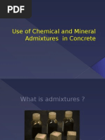 Use of Chemical and Mineral Admixtures in Concrete