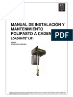 Manual de Instalación y Mantenimiento Polipasto A Cadena LoadMate LM1