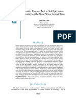 Bender Element Test in Soil Specimens: Identifying The Shear Wave Arrival Time