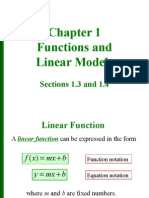 Functions and Linear Models