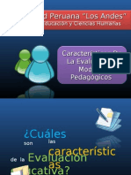 Caracteristicas de La Evaluacion