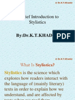 Introduction To Stylistics