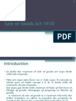 Law of Sales of Goods - 1930