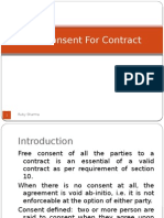 Free Consent For Contract