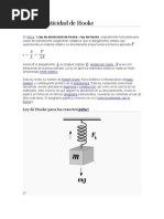 Ley de Elasticidad de Hooke