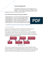 Quality Metrics Project Management