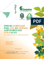 Especies Forestales para Uso en Sistemas Agroforestales Con Cacao