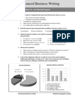 Advanced Business Writing: Worksheet 6: An Internal Report