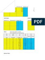 Rect Plates: Enter Pipe Length in Inches Enter Schedule From The Following