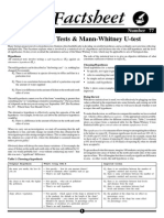 Hypothesis Tests & Mann-Whitney U-Test