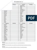 FCE Vocabulary List English School