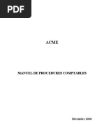 ACME - Manuel de Procédures Comptables