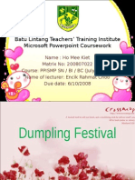 Batu Lintang Teachers' Training Institute Microsoft Powerpoint Coursework