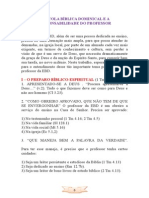 A ESCOLA BÍBLICA DOMINICAL E A RESPONSABILIDADE DO PROFESSOR Apostila