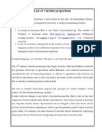 Law of Variable Proportions