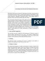 Determination of Dissolved Oxygen by Winkler Titrattion