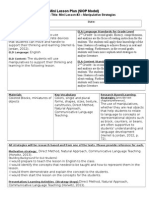 Mini Lesson Plan (SIOP Model)