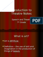 Introduction To Theatre Notes