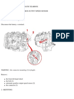 Gearbox - Autoadaptive Automatic Gearbox (AL4) - Output Speed Sensor - Removal