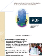 Distribution by Oc, BC SC, ST and The Occupations