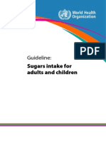 Guideline: Sugars Intake For Adults and Children