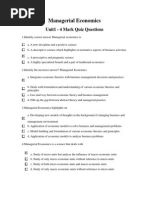 Question Bank of Managerial Economics - 4 Mark