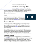 Factors That Influence Exchange Rates