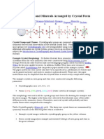 Crystallography and Minerals Arranged by Crystal Form