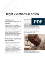 Right Violations in Prisons