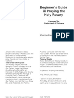 Beginner's Guide in Praying The Holy Rosary