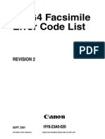 Canon FAX G3 and G4 Error Code List