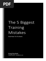 Mistakes When Gaining Strength