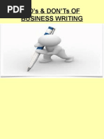 Do's & Dont's of Business Writing