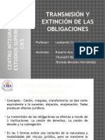 Transmicion y Extincion de Las Obligaciones