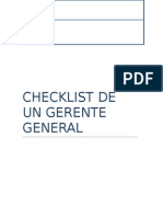 CHECKLIST DE UN GERENTE GENERAL Resumen