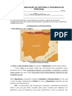 Correção Do Teste de Avaliação de História e Geografia de Portugal 2op 1o Teste