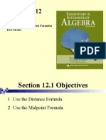Conics: 12.1 Distance & Midpoint Formulas 12.2 Circles
