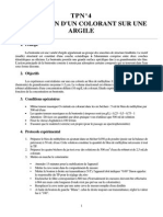 TPN° 5 Adsorption Du Bleu de Methylene Sur La Bentonite